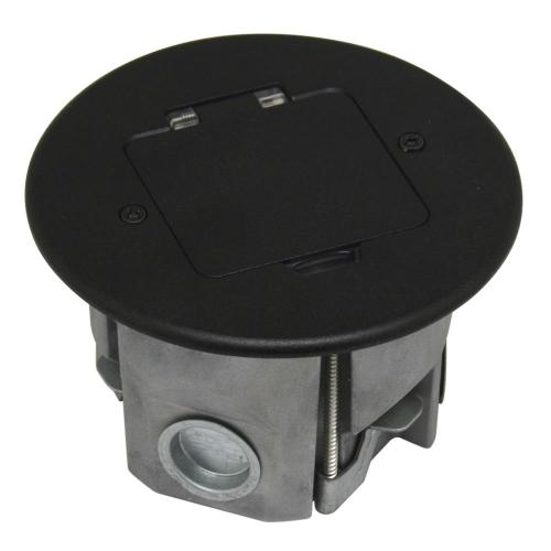 Лючок 2 модуля, круглый, антрацит