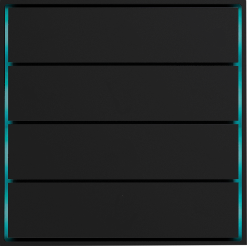 Сенсорный кнопочный модуль 4 группы черная черепаха