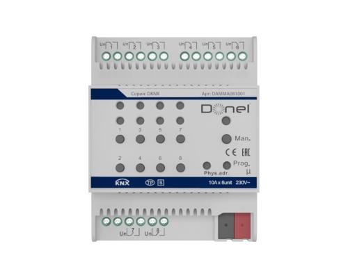 KNX 8-канальный многофункциональный актуатор, 10A