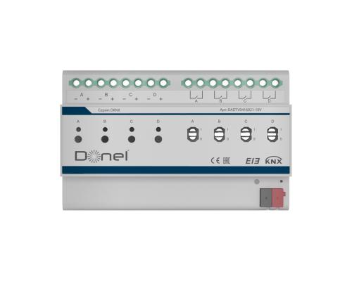 KNX Диммер 1-10V , 4-канальный, 16A