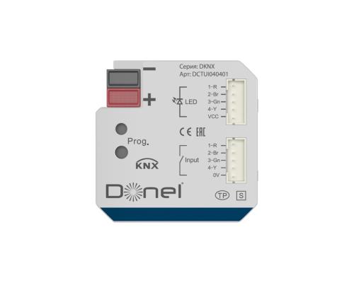 KNX Универсальный интерфейс , 4 канала, 12 В